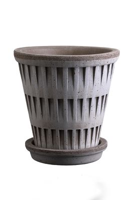 Bergs Potter Pantheon RAW Kruka Med Fat Grå, Ø 25 cm