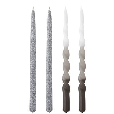 Ljus Grå Paraffin Frost Pack of 4 | Bloomingville