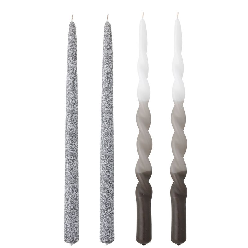 Ljus Grå Paraffin Frost Pack of 4 | Bloomingville
