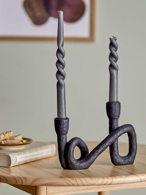 Ljusstake Svart Polyresin Mashel | Bloomingville