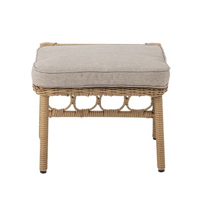 Belluce Lounge Chair w/Stool Natur Polyrattan H82cm Set om 2 Bloomingville