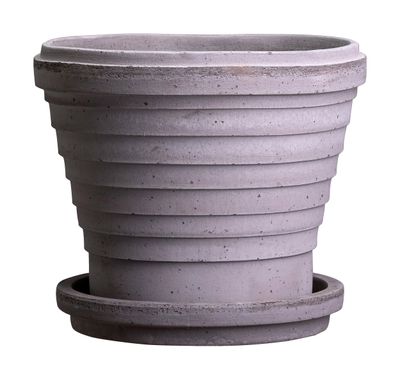 Bergs Potter Planet RAW Kruka Med Fat Grå, Ø 21 cm