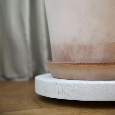 Bergs Potter Rolling Stone TERRAZZO Blomvagn Vit, Ø 25 cm