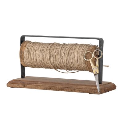 Bobin med jute och sax Brun Återvunnet trä Barni | Bloomingville