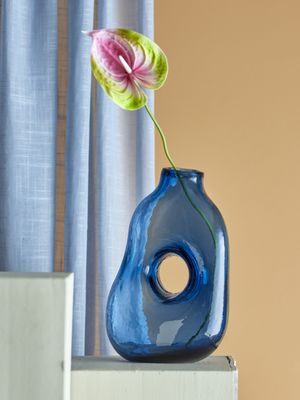 Harri Vas Blå Glas H30cm Bloomingville