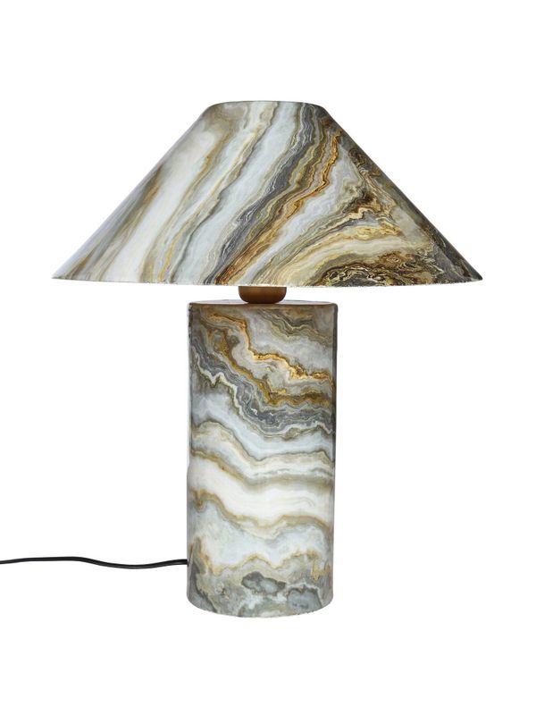 Marnie Bordslampa Marmor 43cm Grå | PR Home