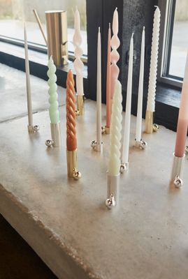 Ljusstake Mässing Rostfritt Stål. Mässingspläterat OYOY LIVING
