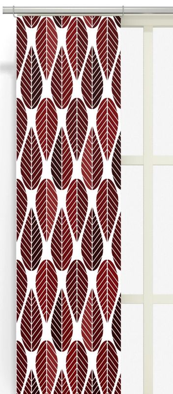Blader röd panellängd 2 pack Arvidssons Textil