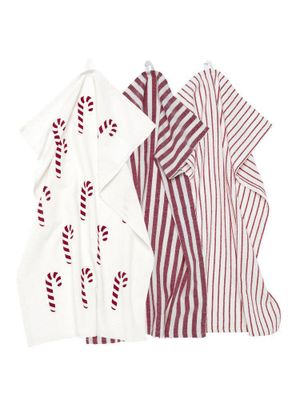 Svanefors Gaby Kökshandduk 3-pack Röd 47x70 cm