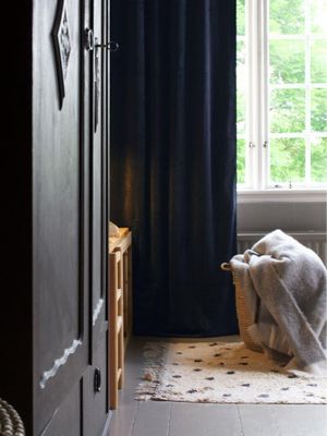 Svanefors Estelle Gardin 2-pack Mörkblå 135x280 cm