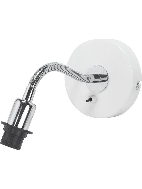 PR Home Cia Vägglampa E14 Vit/Krom 27cm