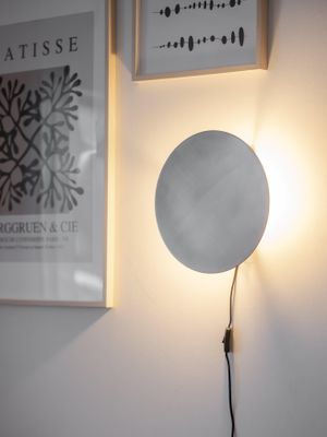 Fullmoon Vägglampa Pale Silver 35cm | PR Home