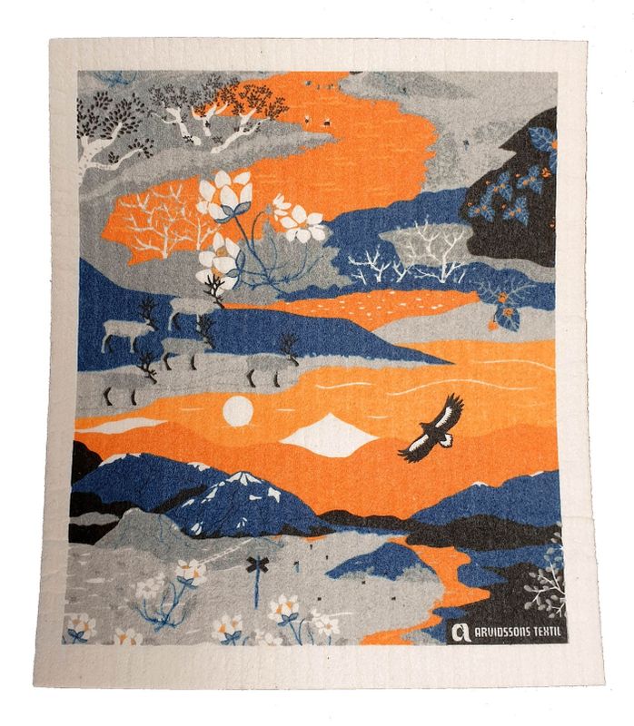 Fjällvandring orange disktrasa Arvidssons Textil