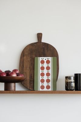 Frukt Och Kaka, Uppläggningsbräda, Rödgrön, 30X20C