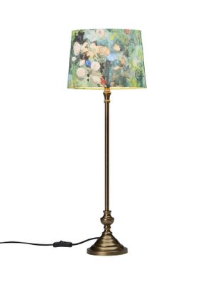 PR Home Andrea Bordslampa Antikmässing 71 cm Grön