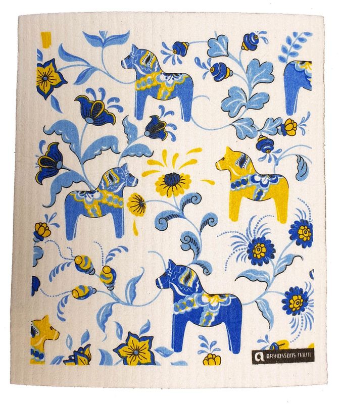 Leksand Mini blå/gul disktrasa Arvidssons Textil