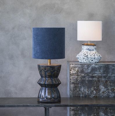 PR Home Larry Lampfot Blå 46 cm Mörkblå