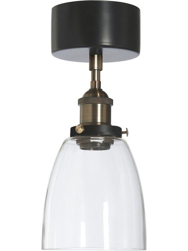 PR Home Rock taklampa Svart/mäss Klar 14cm