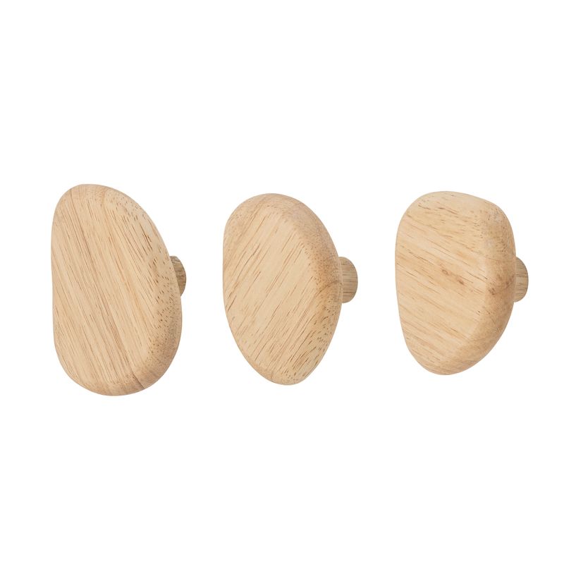 Krok Natur Gummiträ Conor Set om 3 | Bloomingville