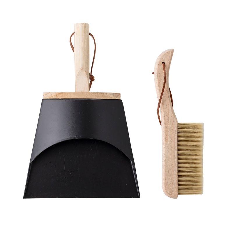 Sopskyffel och borste Natur Bok (träd) Cleaning Set om 2 | Bloomingville