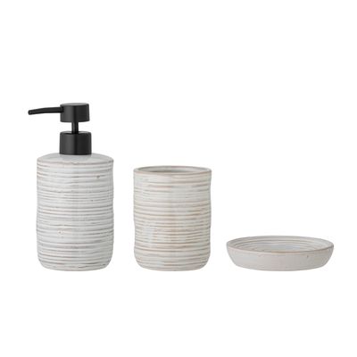 Tvålpumpsset Natur Stengods Winta Set om 3 | Bloomingville