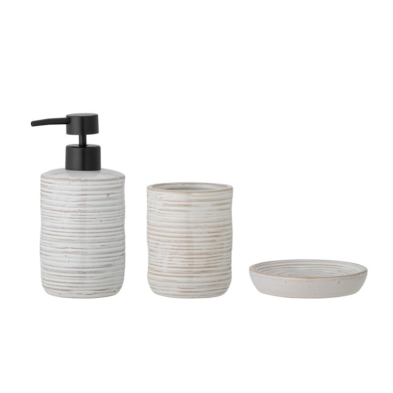 Tvålpumpsset Natur Stengods Winta Set om 3 | Bloomingville