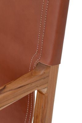 Fåtölj Brun Läder Ollie | Bloomingville
