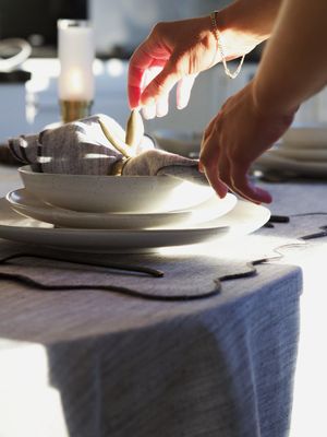 Sabina Servett Asfalt 45x45cm | Svanefors