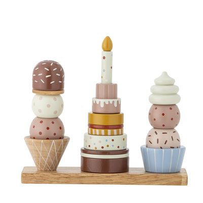 Bloomingville Celebrate Aktivitetsleksak, Natur, Bokträ L20,5xH23xW7 cm, Set om 18