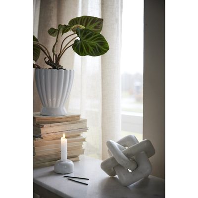 Lene Bjerre Ellia Dekoration Vit Marmor H15 cm