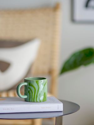 Mugg Grön Stengods Ninka | Bloomingville
