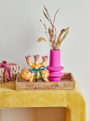Ljusstake Orange Stengods Lazar | Bloomingville