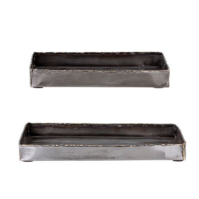 Bricka Svart Metall Cody Set om 2 | Bloomingville