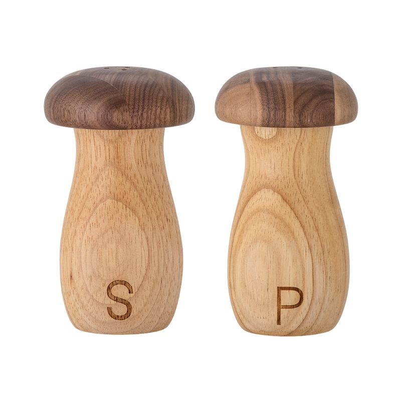 Salt- och pepparströare Brun Gummiträ Rahim Set | Bloomingville