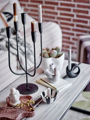 Ljusstake Vit Stengods Haydn | Bloomingville
