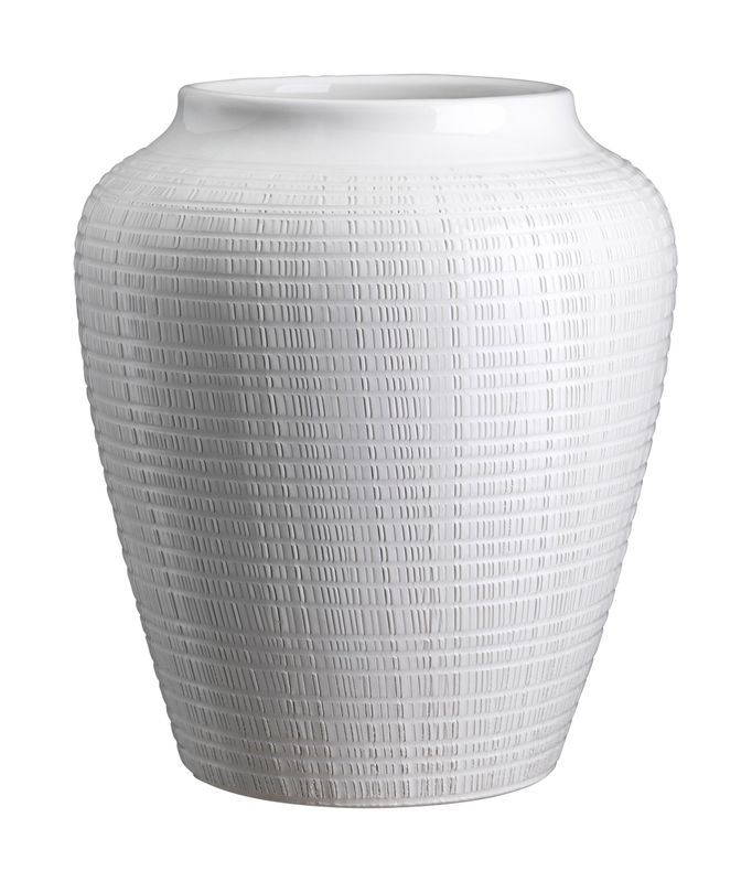 Bergs Potter Willow GLAZED Vas Vit, H 25 cm