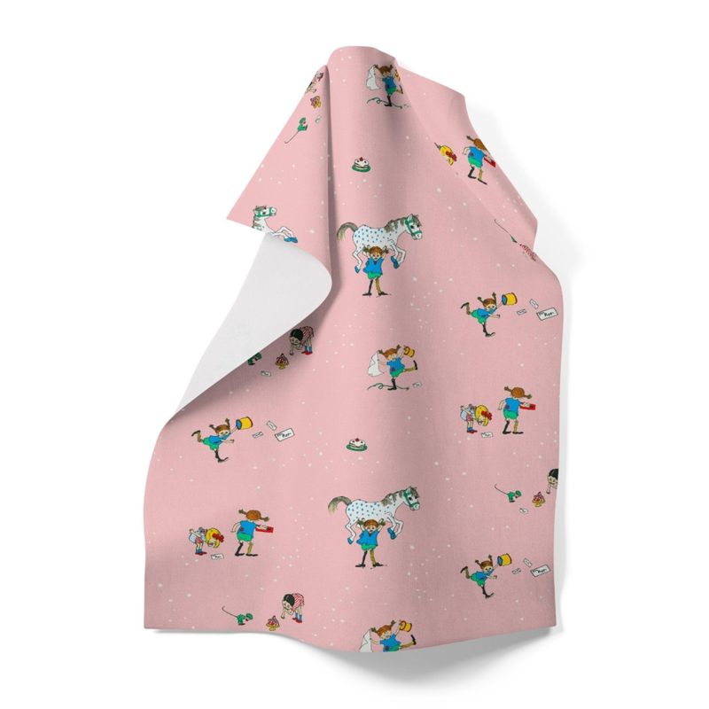 Pippi Med Vänner rosa handduk Arvidssons Textil