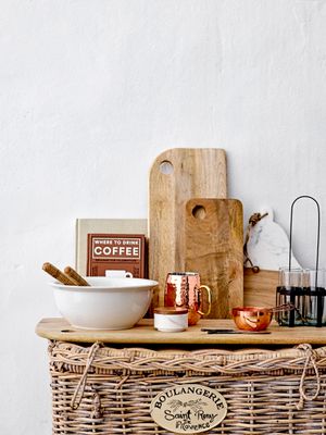 Burk med lock Vit Marmor | Bloomingville Creative
