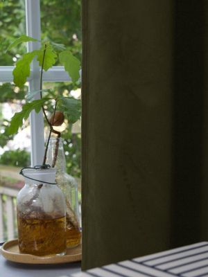 Svanefors Estelle Gardin 2-pack Mossa 135x320 cm