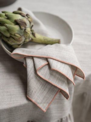 Svanefors Sabina Servett 4-pack Korall 45x45 cm