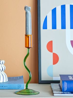 Ljusstake Grön Glas Ada | Bloomingville