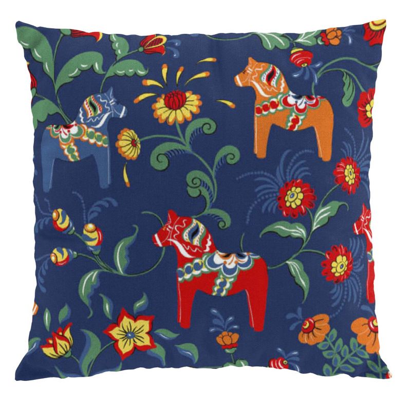 Leksand mörkblå kuddfodral Arvidssons Textil
