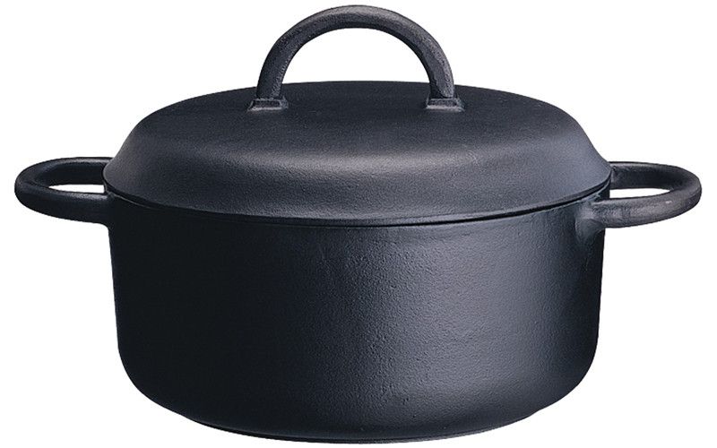 Rund Gryta 4L, Järnlock Ø25 cm Ronneby Bruk