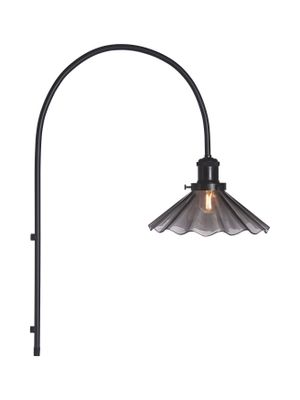 August Vägglampa Svart/Veckad 25cm | PR Home