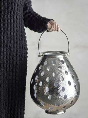 Maika Lykta Silver Aluminium Ø33cm Bloomingville