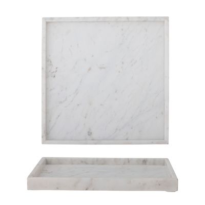 Bricka Vit Marmor Majsa | Bloomingville