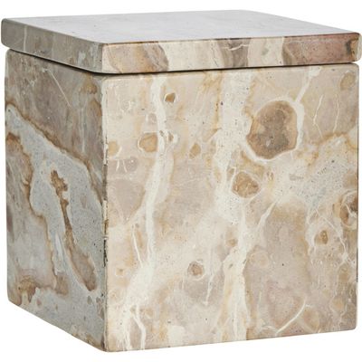 Lene Bjerre Ellia Låda Linne Marmor 12x12 cm