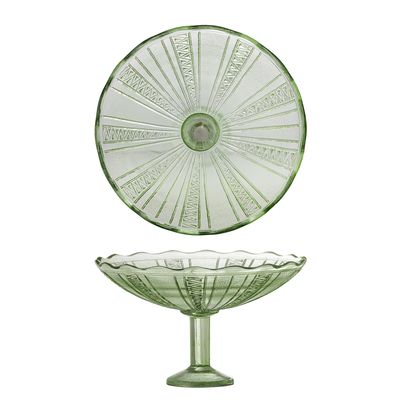 Kaddy Piedestal skål Grön Återvunnet glas Ø23cm Bloomingville