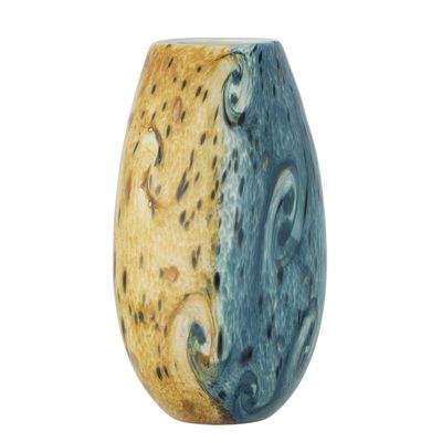 Kalian Vas Blå Glas Ø18cm Bloomingville Creative
