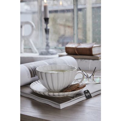 Lene Bjerre Isadora Överkast Benvit Bomull